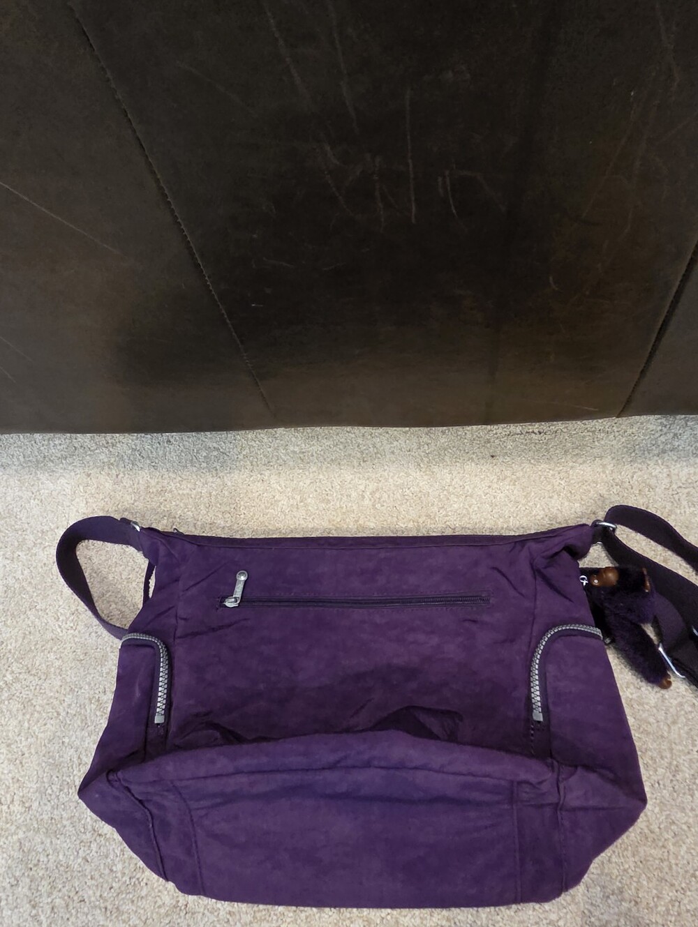 Kipling Deep Purple Gabbie Crossbody Bag with Monkey Charm - Picture 10 of 16